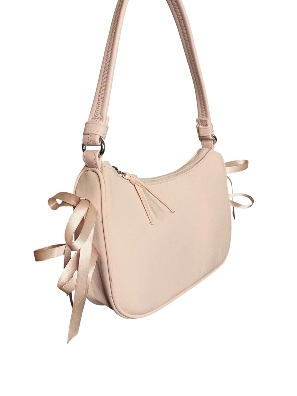 Primark Pale Pink Ribbon-Detail Shoulder Bag